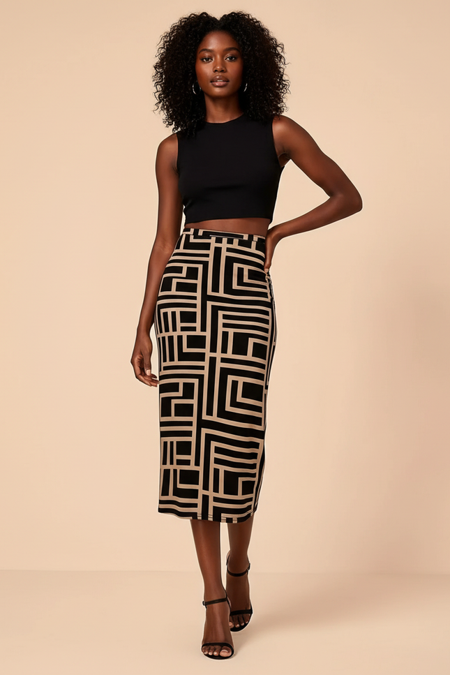 Jupe Crayon Ethnique