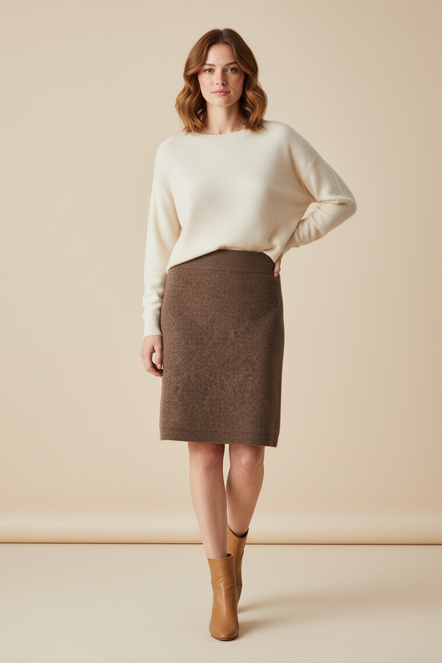 Jupe Crayon Taille Élastiquée