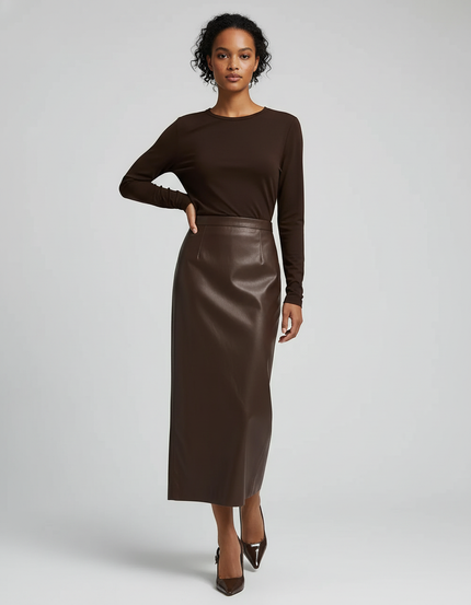 Jupe Crayon Cuir Grande Taille