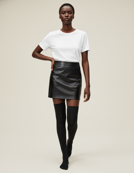 Jupe Crayon Brillante Noire Chic