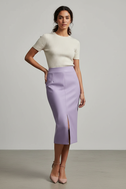 Jupe Crayon Violette