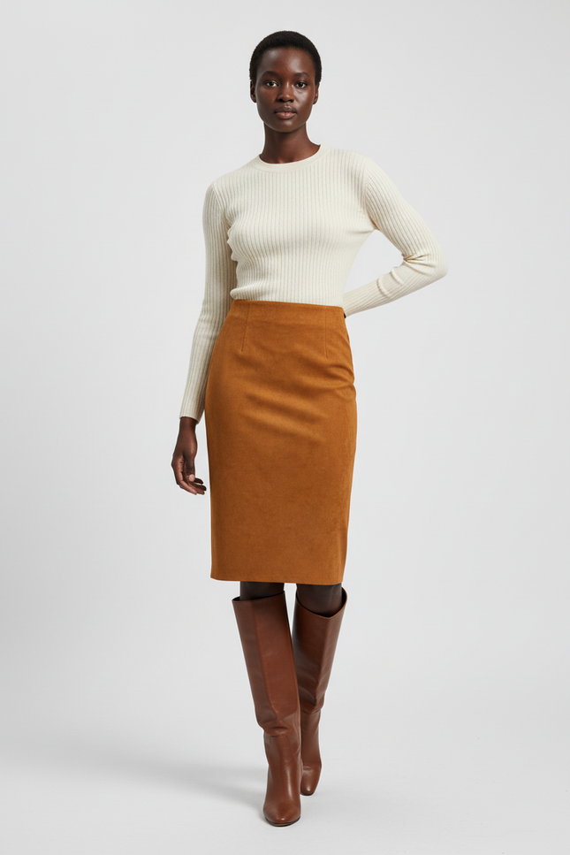 Jupe Crayon Camel