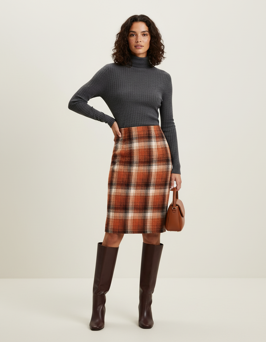 Jupe Crayon Tweed