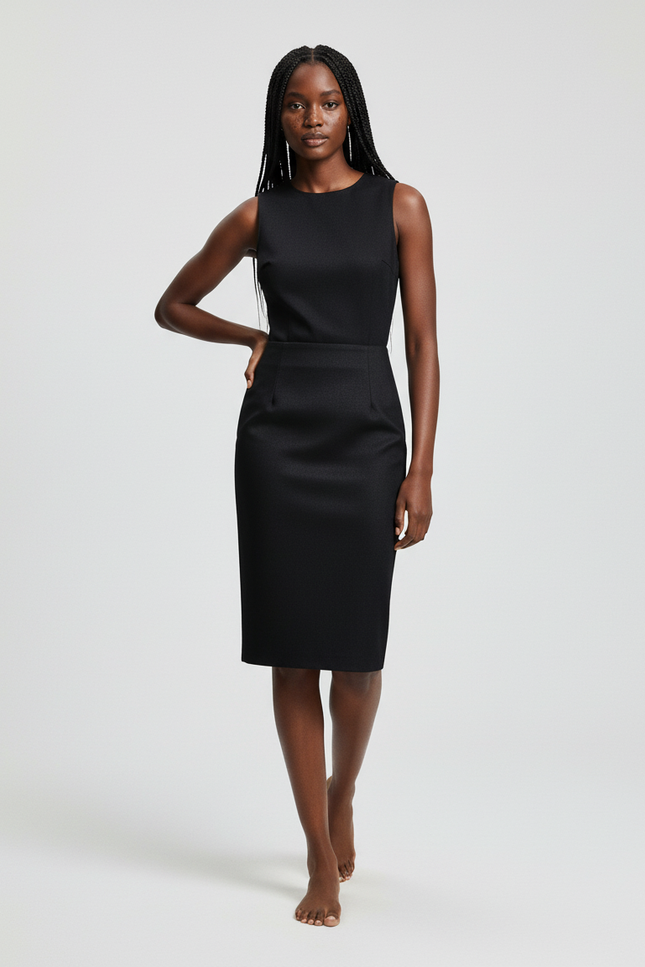 Jupe Crayon Noire Taille Haute Élégante