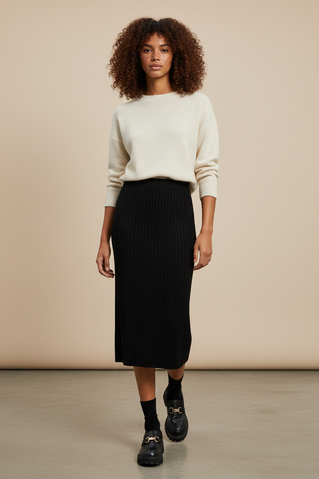 Jupe Longue Crayon Noire