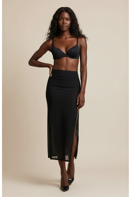 Jupe Crayon Noire Transparente Chic