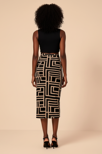 Jupe Crayon Ethnique