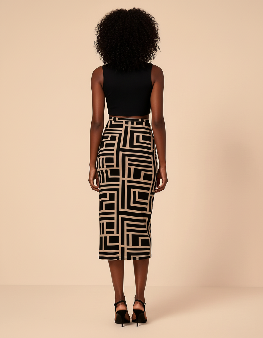 Jupe Crayon Ethnique