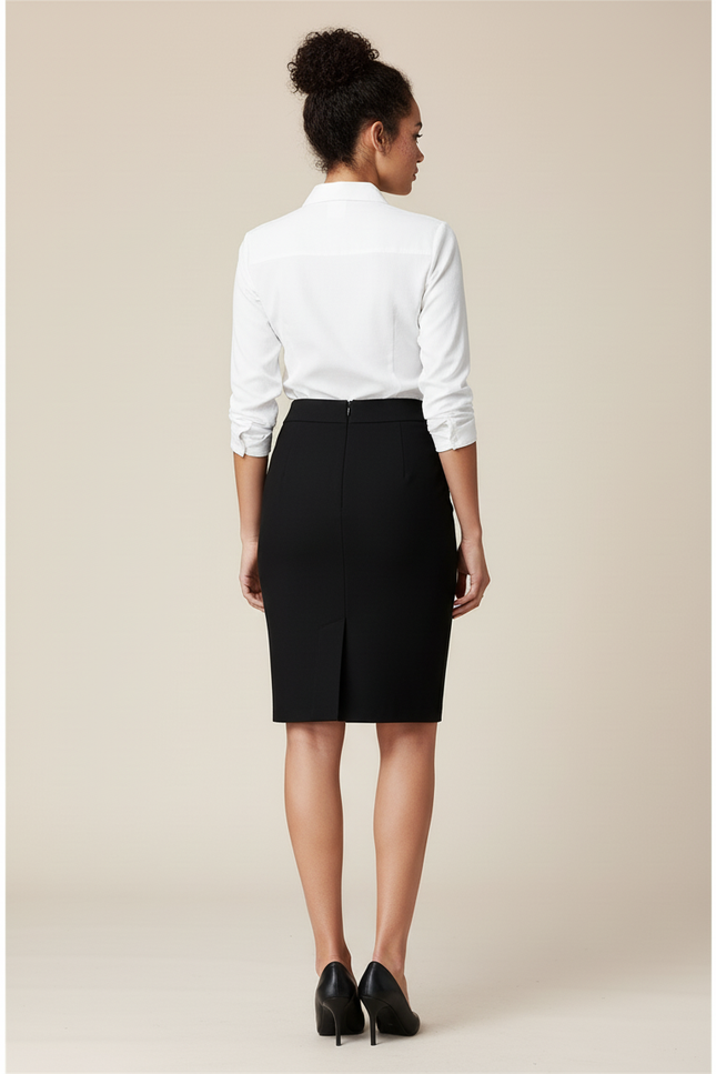 Jupe Crayon Ajustée Fente Avant Élégante