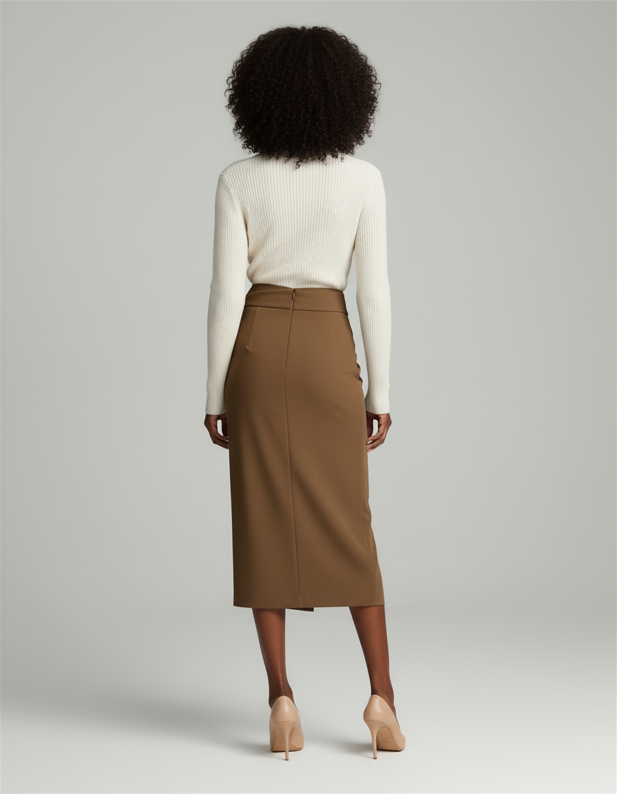 Jupe Crayon Avec Noeud