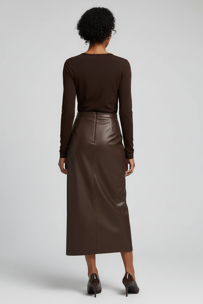 Jupe Crayon Cuir Grande Taille
