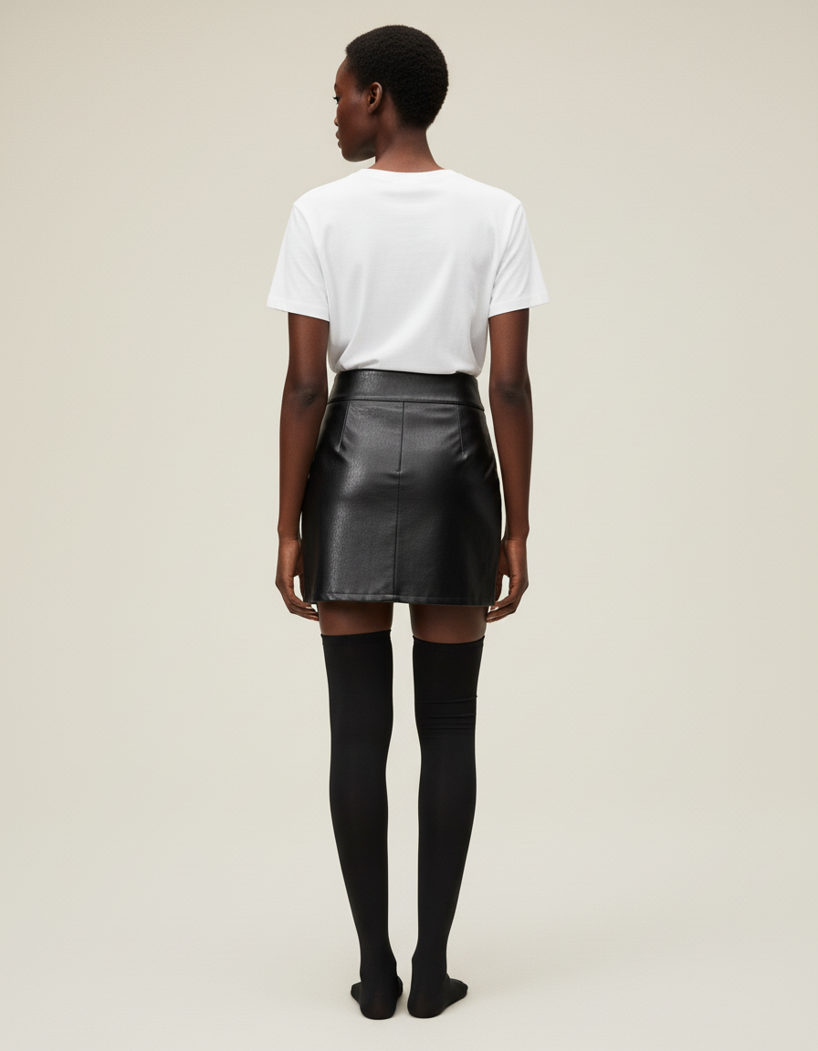 Jupe Crayon Brillante Noire Chic