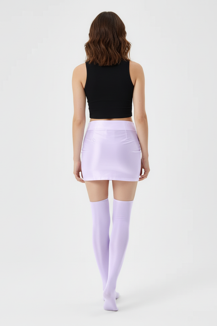 Jupe Crayon Brillante Lavande Chic