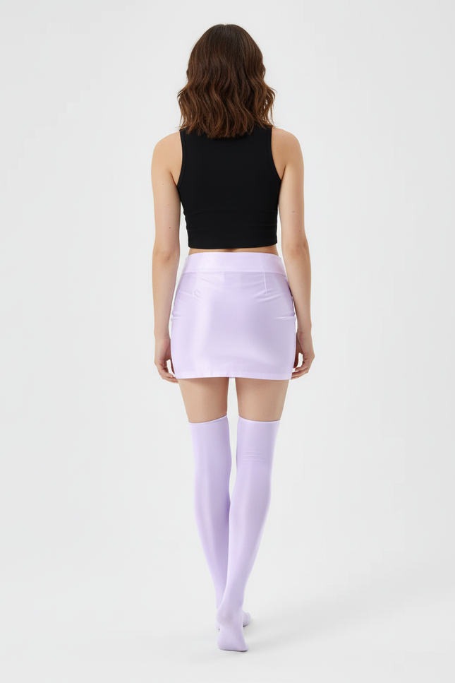 Jupe Crayon Brillante Lavande Chic