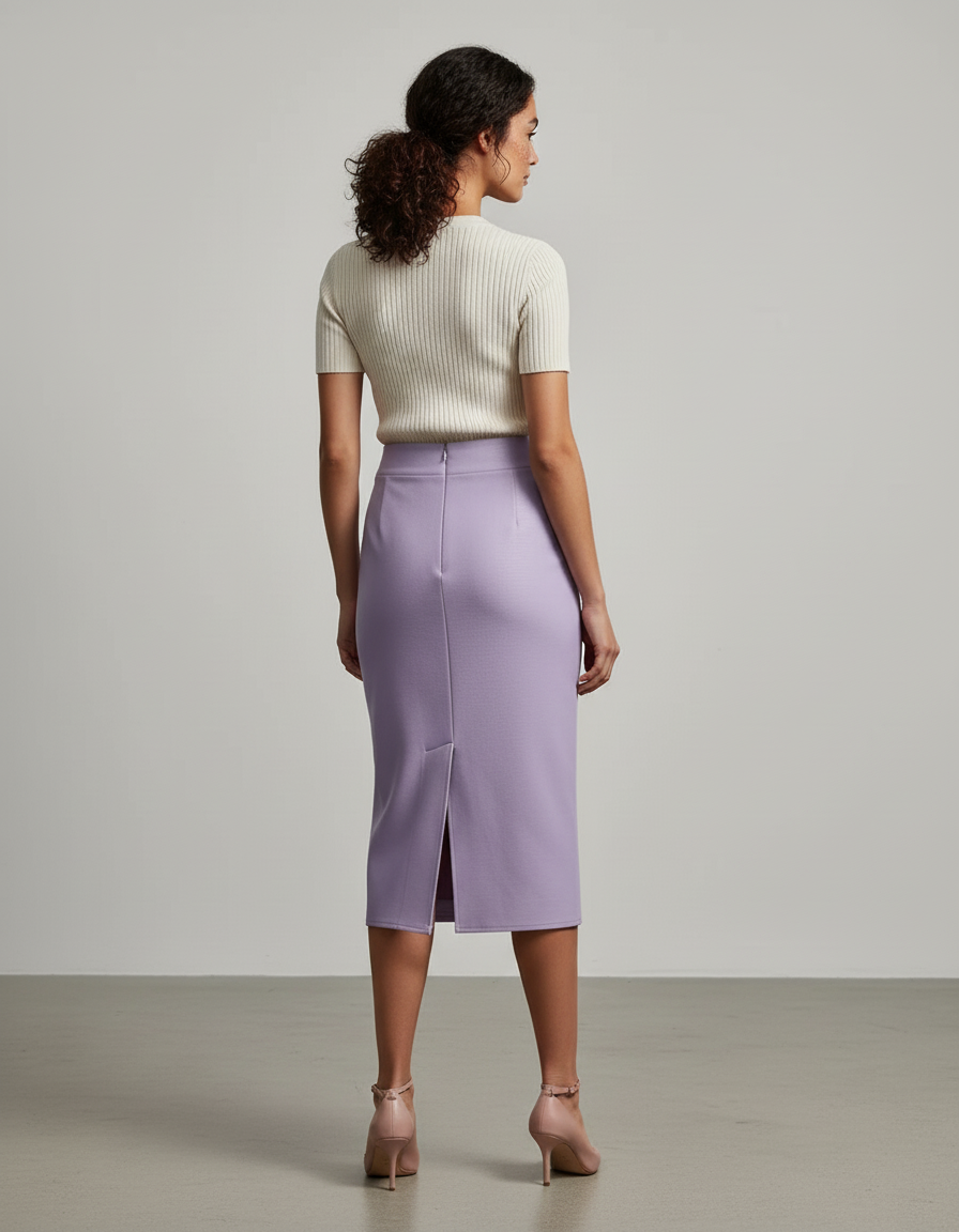 Jupe Crayon Violette