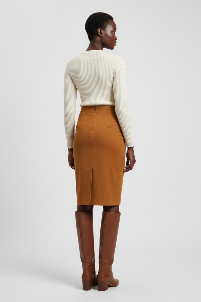 Jupe Crayon Camel