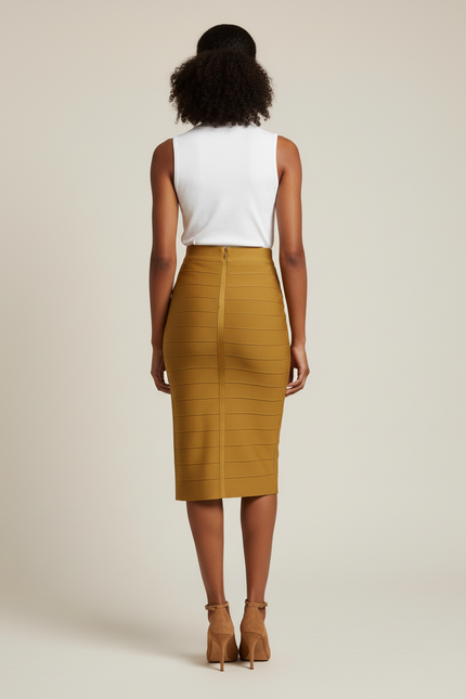 Jupe Crayon Moutarde