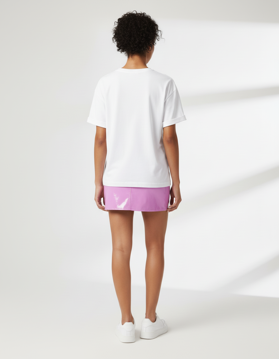 Jupe Crayon Mini Rose Vernie Chic
