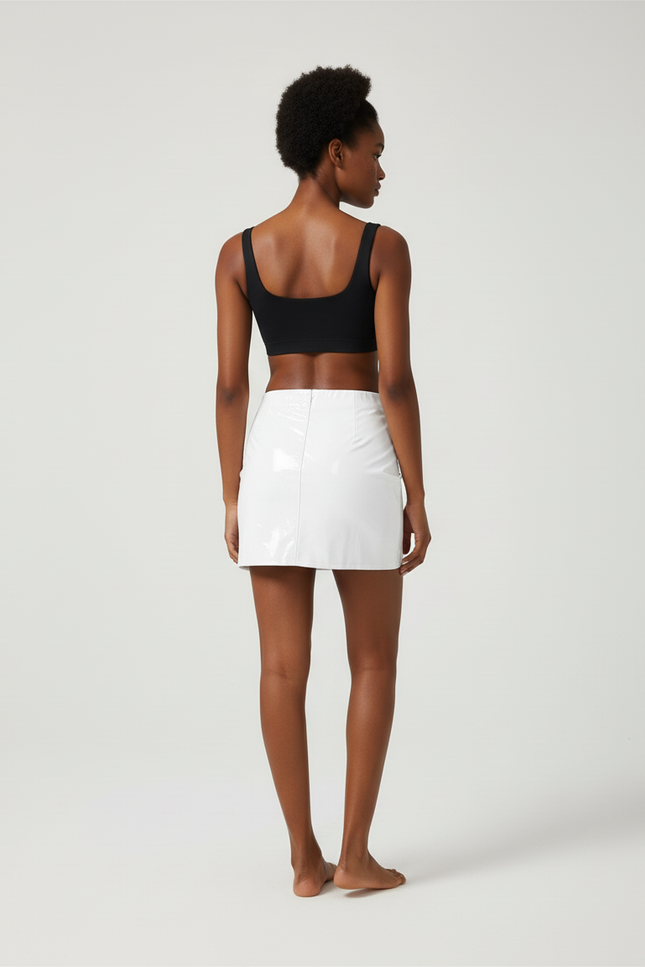 Jupe Crayon Blanche Brillante Chic