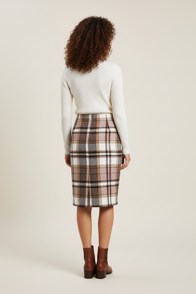 Jupe Crayon Taille Haute Vintage