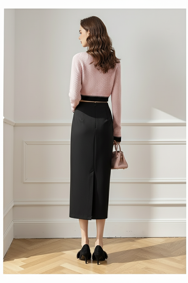 Jupe Crayon Asymetrique