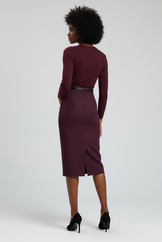 Jupe Crayon Avec Ceinture