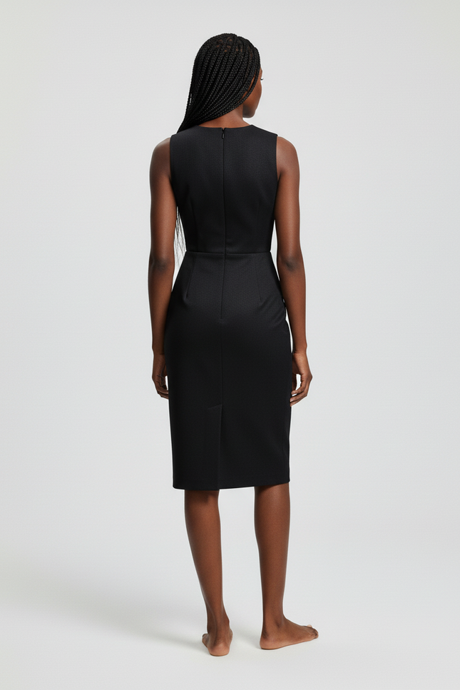 Jupe Crayon Noire Taille Haute Élégante