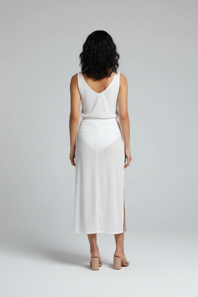 Jupe Crayon Blanche Transparente Chic