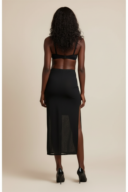 Jupe Crayon Noire Transparente Chic