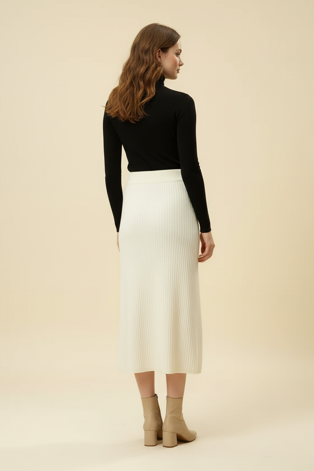 Jupe Crayon Blanc Cassé