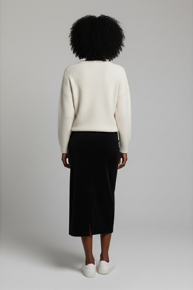 Jupe Crayon En Velours