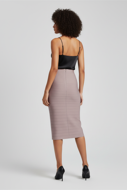 Jupe Crayon Rose Poudré