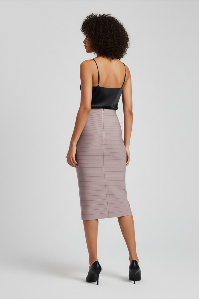 Jupe Crayon Rose Poudré