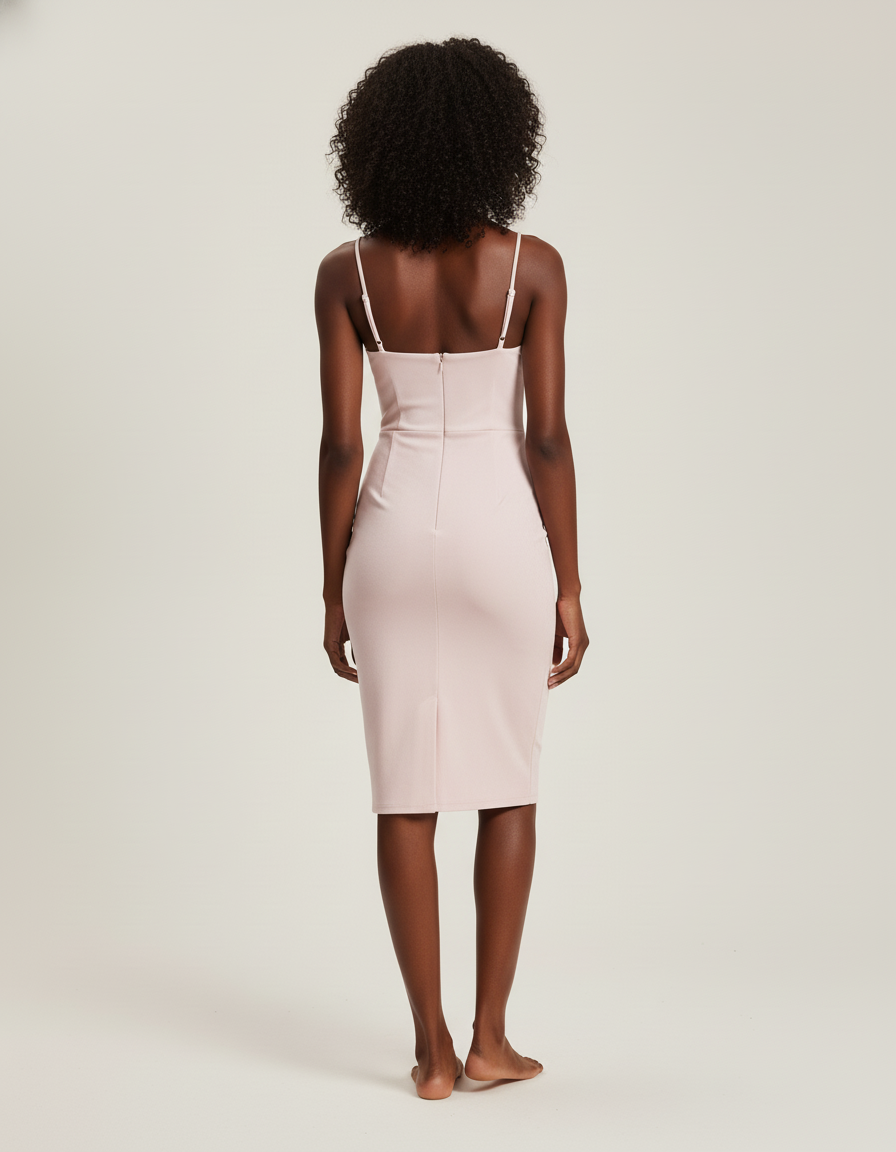 Jupe Crayon Rose Pastel