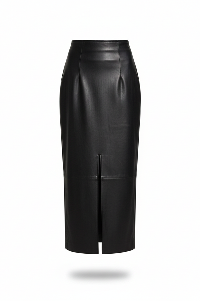 Jupe Crayon Longue Cuir