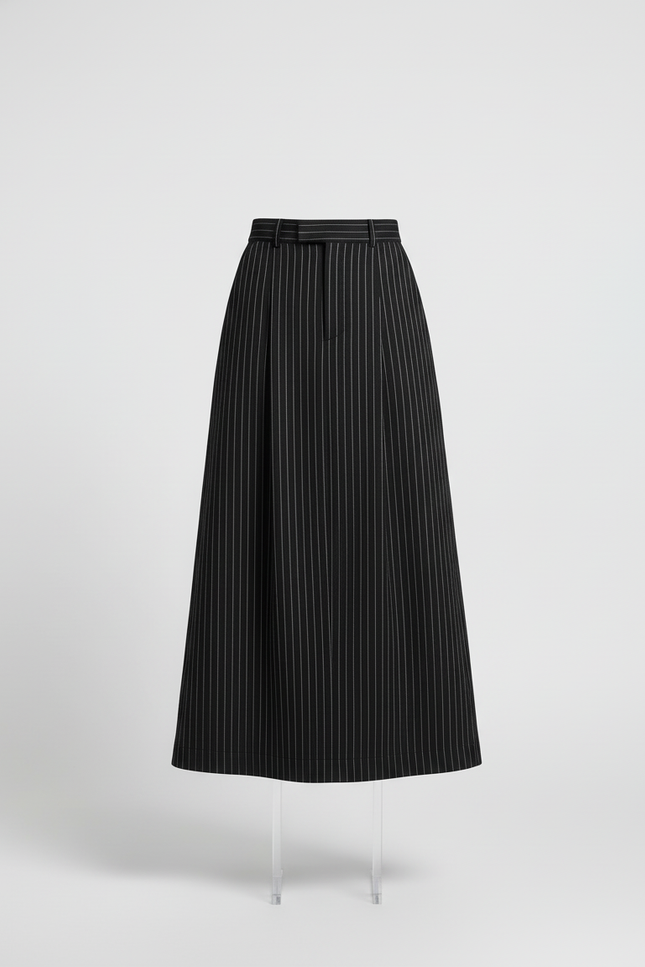 Jupe Crayon Longue Rayée Élégante