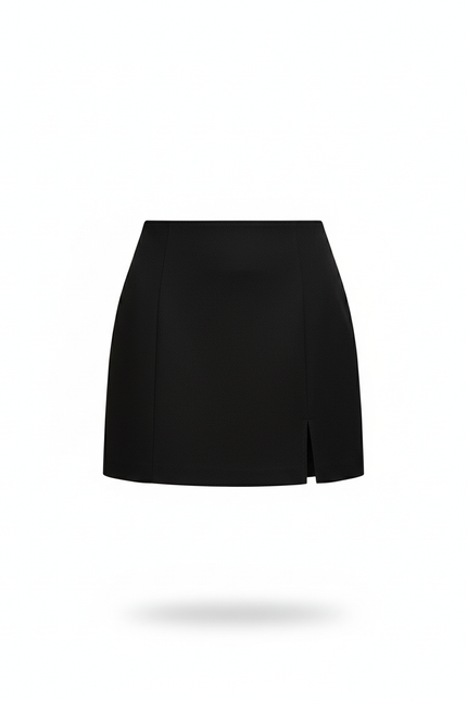 Jupe Crayon Noire Fendue Chic