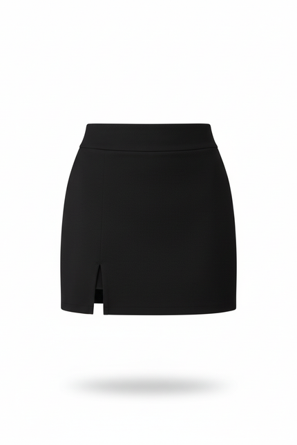 Jupe Crayon Noire Fendue Chic