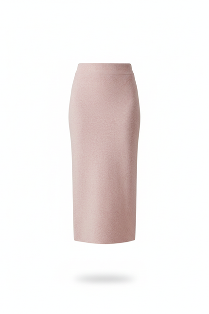Jupe Crayon Rose Tricotée Élégante