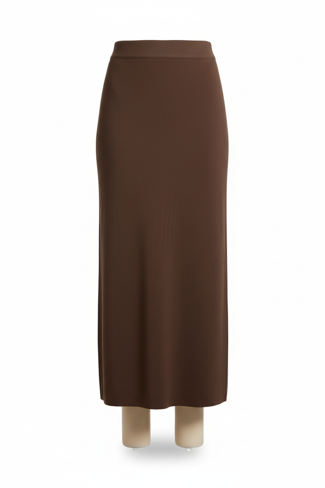 Jupe Crayon Tricotée Taille Haute Élégante