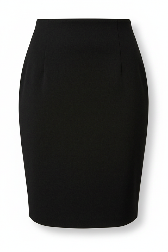 Jupe Crayon Noire Taille Haute Chic