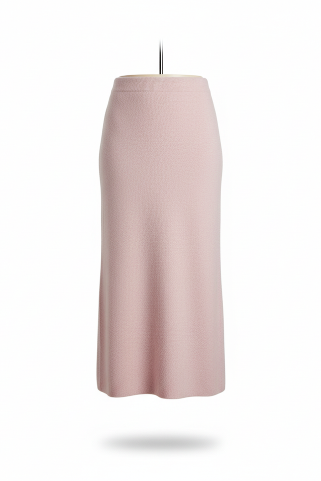 Jupe Crayon Rose Maille Chic