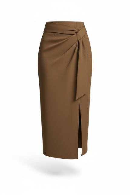 Jupe Crayon Avec Noeud