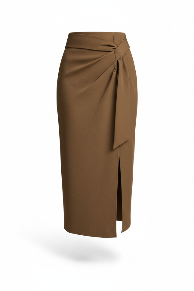 Jupe Crayon Avec Noeud