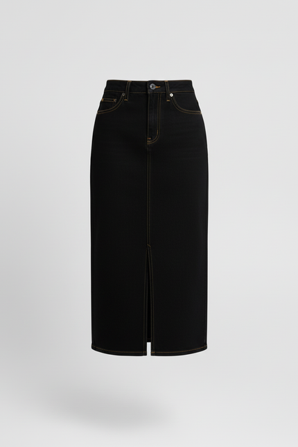Jupe Crayon Noire Fendue Chic