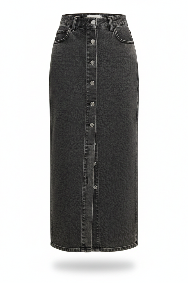 Jupe Crayon Jean Taille Haute