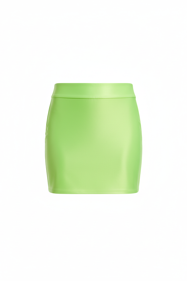 Jupe Crayon Vert Fluo Brillante Chic
