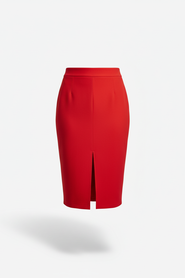 Jupe Crayon Rouge Femme