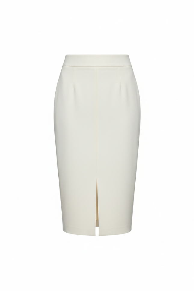 Jupe Crayon Taille Haute Blanche