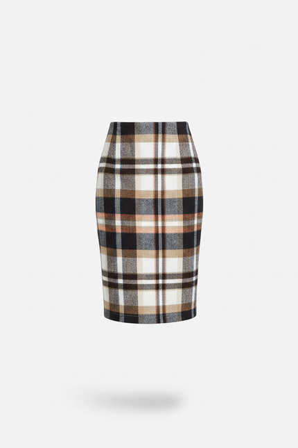 Jupe Crayon Tartan